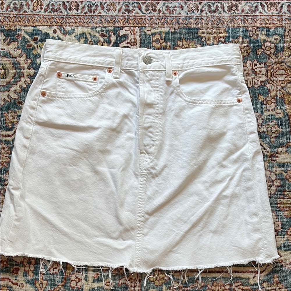 Polo by Ralph Lauren White Denim Skirt